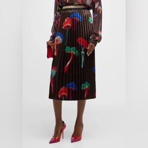 Le Superbe Super Shroom Mushroom pleated midi skirt medium